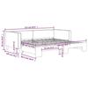 VidaXL Daybed with Trundle Bed Light Grey 90x190 Cm Fabric 3196588