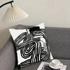 Abstract Figure Lines Girl Sofia Cushion Cover Reversible Plush Pillow Cover – For car, sofa, bedroom, perfect as a gift.