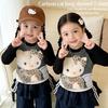2026 New Girls' Korean Style Cute Printed Long Sleeve T-shirts - Fashionable and Versatile Base Layer