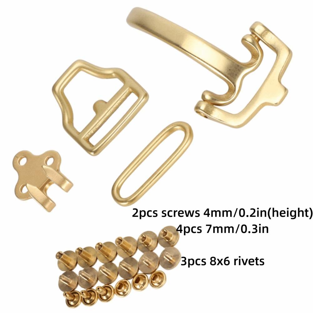 Solid Brass Brass Buckle Hardware Multi-Purpose Use Metal Belt Buckles  For Leather Goods