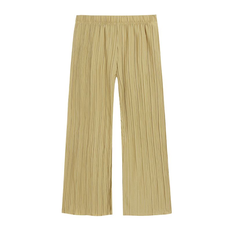 

Export Daily Order Fashion All-Match High Waist Baggy Straight Trousers Yellow L