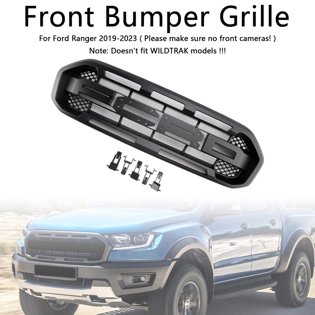 Przedni Zderzak Styl Raptor Grill Kratka Pasuje Ford Ranger 2019-2023 Czarny