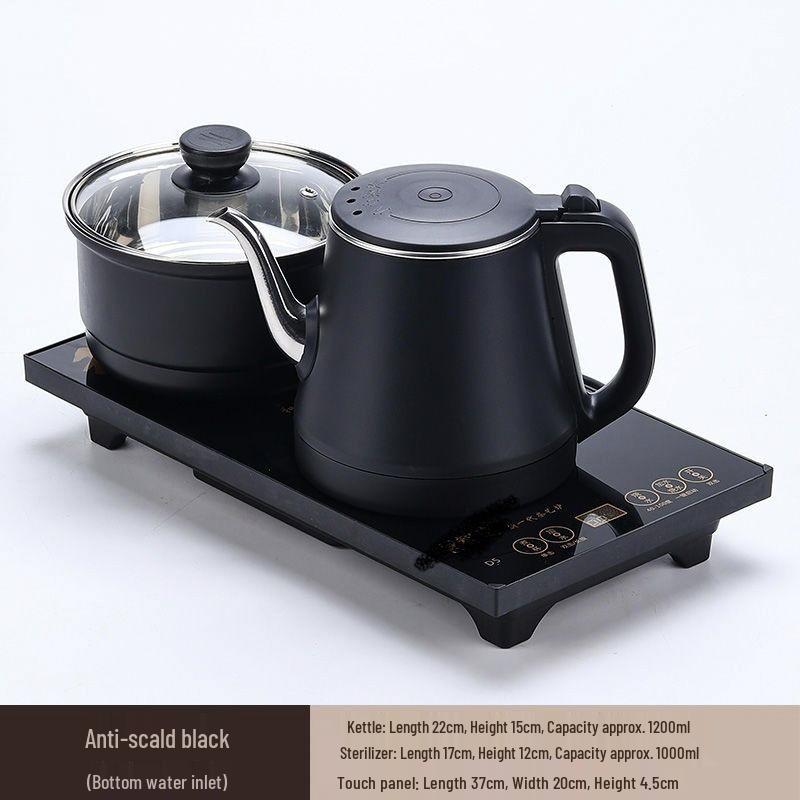 Automatic Electric Tea Set with Water Filling, Brewing, and Heating - Includes Table Tray and Water Pump (20x37 cm)