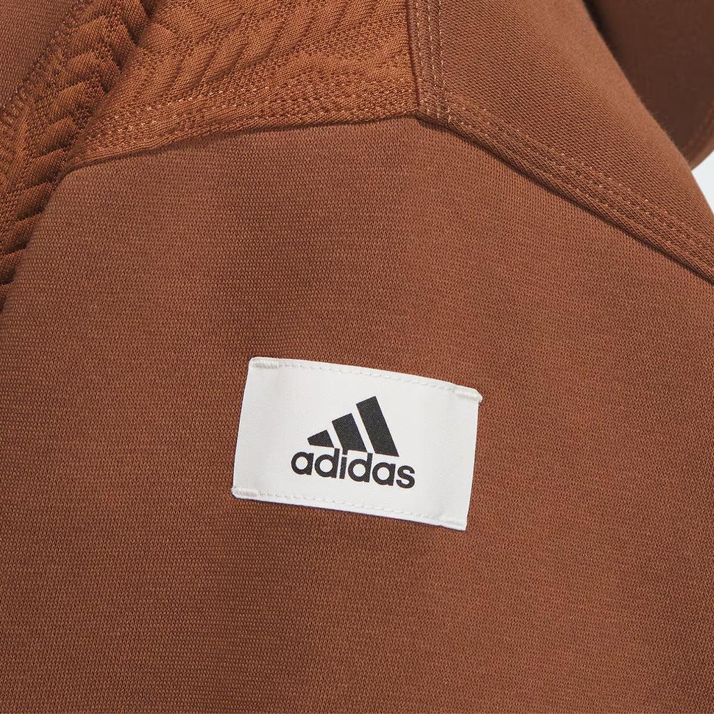 Adidas Lounge Hooded Sweatshirt Men Tops Brown IQ1365