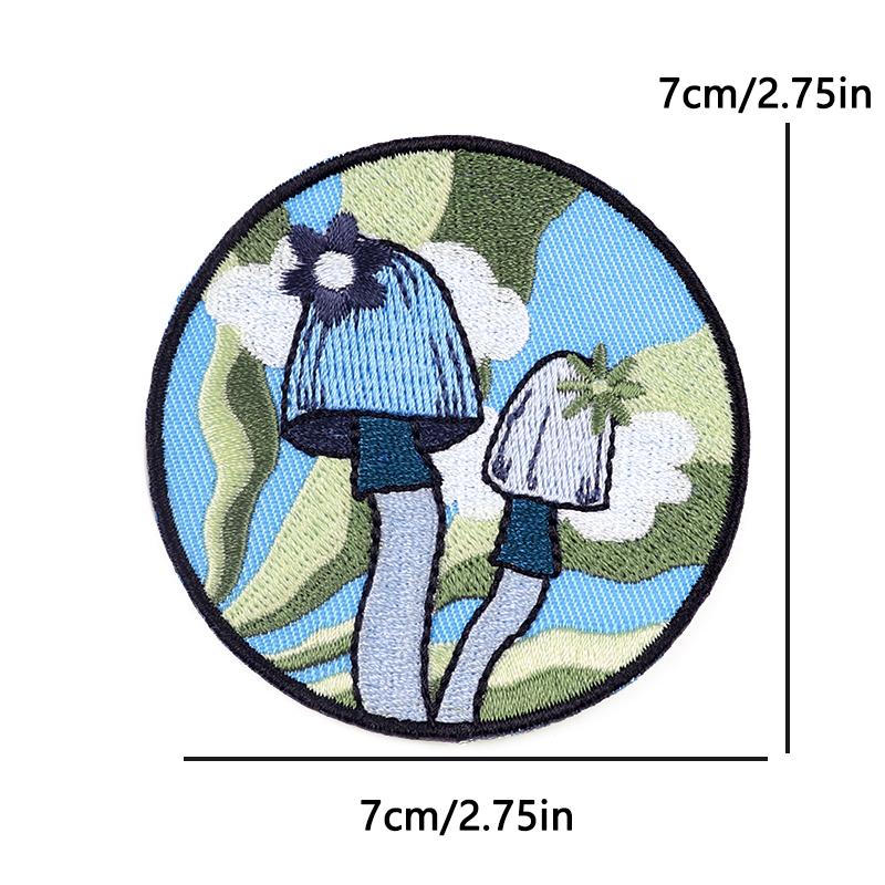 Aufbügelbares besticktes Abzeichen Outdoor-Abenteuer-Design Kosmischer Pilz Astronaut Für Jeansjacke Hut Tasche DIY Personalisierbare Dekoration