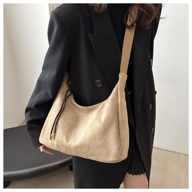 New Vintage Faux Leather Shoulder Bag for Women Retro Underarm Hobo Purse Large Capacity Tote Handbag