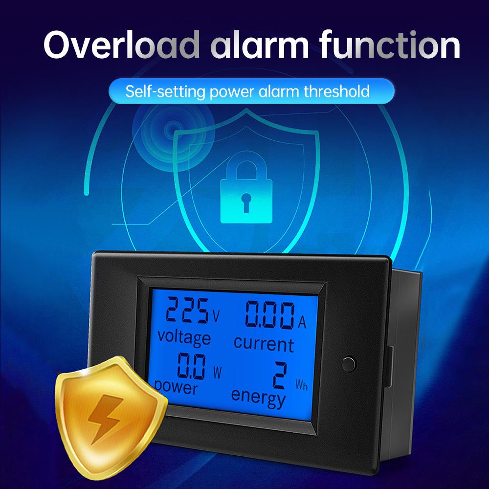 PZEM-061 AC80~260V 32A 63A LED Digital Voltmeter Ammeter Power Meter Power Detector Electricity Indicator with Transformer