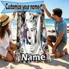 Custom Name Personalized Singer Print Beach Towel, for Trip Camping Beach Party Home Decor, Birthday Gift for Family & Friends