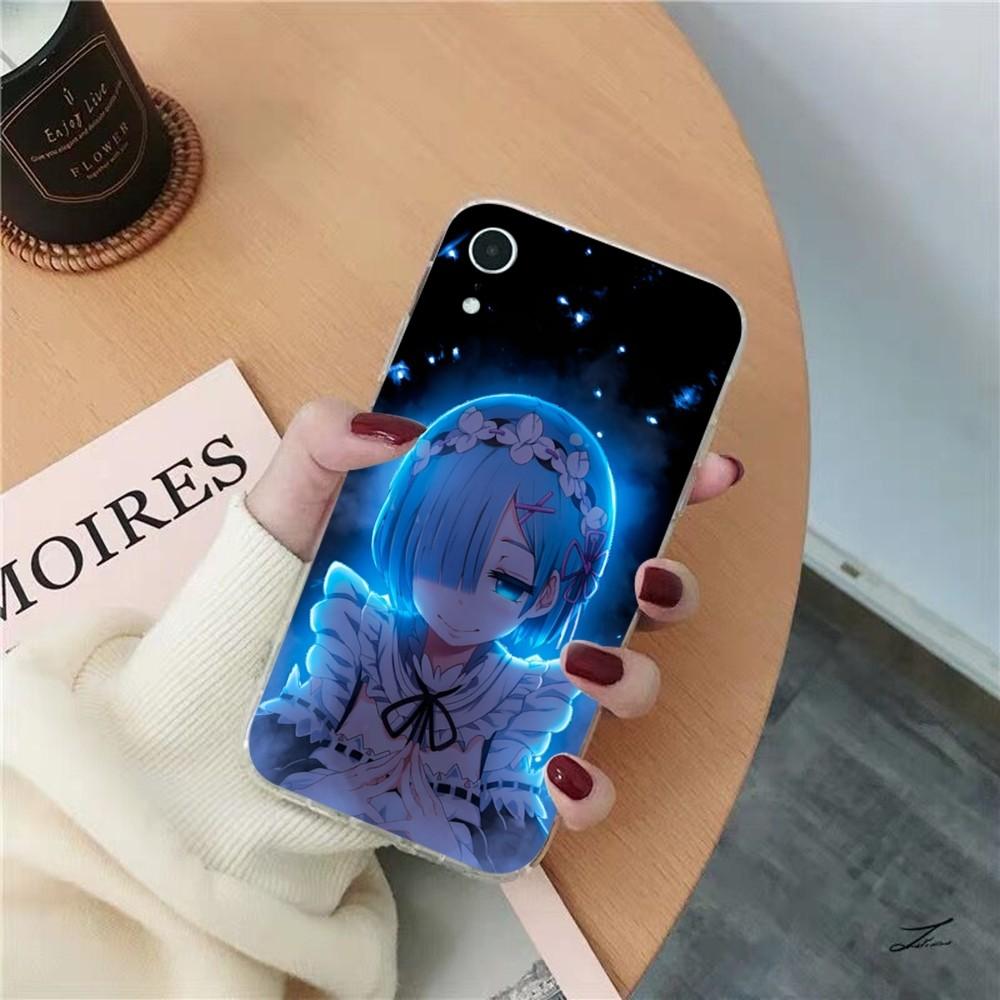ReZERO Ram Rem Phone Case for iPhone 15 8 7 6 6S Plus X SE 2020 XR XS 14 11 12 13 Mini Pro Max Mobile Case