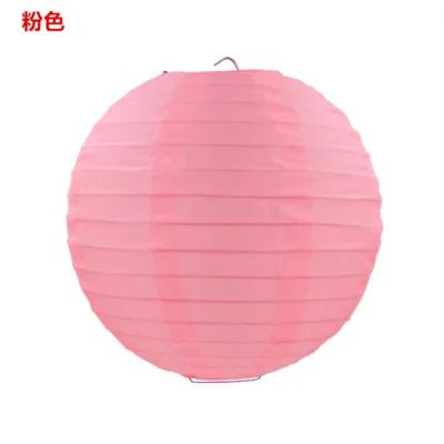 

1PC 12 Inch Round Chinese Cloth Lantern for Xmas Wedding Brithday Decor Hang Waterproof Festival Lanterns Party Decoration Ball cloth lantern 30cm рожевий