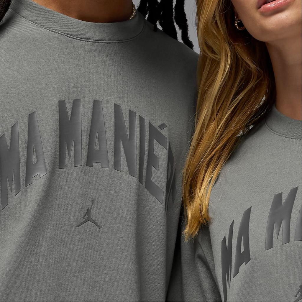 Jordan X A Ma Maniére FW24 Logo Fashion Pullover Crew Neck Short Sleeve T-Shirt Unisex T-Shirt Gray HF0538-029