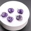 Amethyst & Achat Herz Halskette: Natürlicher Stein 20mm Anhänger Schlüsselanhänger Zubehör