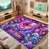 Axolotl Theme Soft Crystal Velvet Rug Custom Name & Text Print Non Slip Floor Rug for Bedroom Living Room