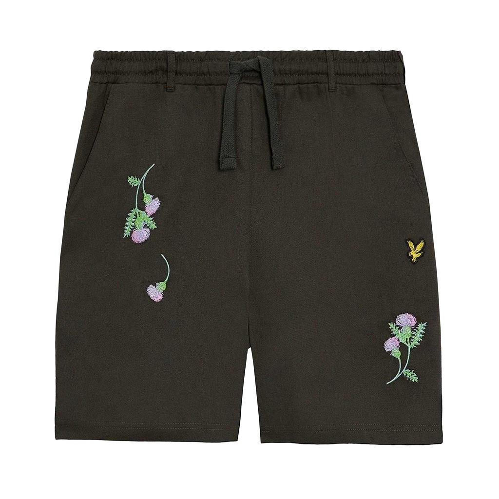 Lyle & Scott Mens Thistle Club Embroidered Logo Shorts