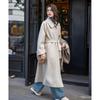 Moka'na French Hepburn Style Long Sleeve Women's Coat