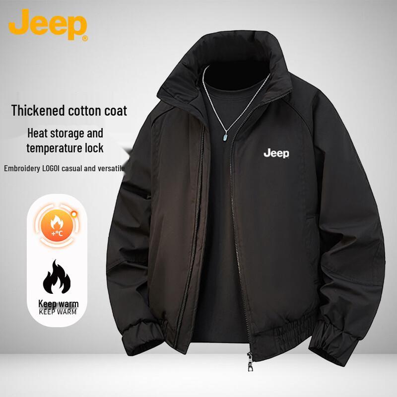 

JEEP Men s Winter Maillard Style Stand-Collar Padded Flight Jacket L