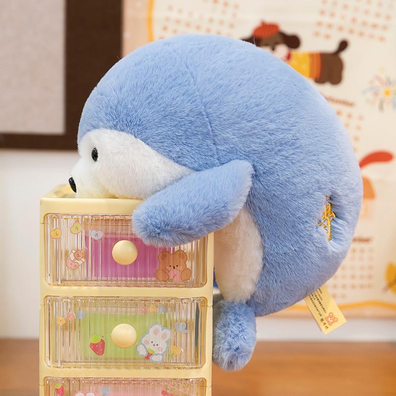 Plush Seal Toy Soft Short Pile Animal Decor For Kids And Office Relaxation