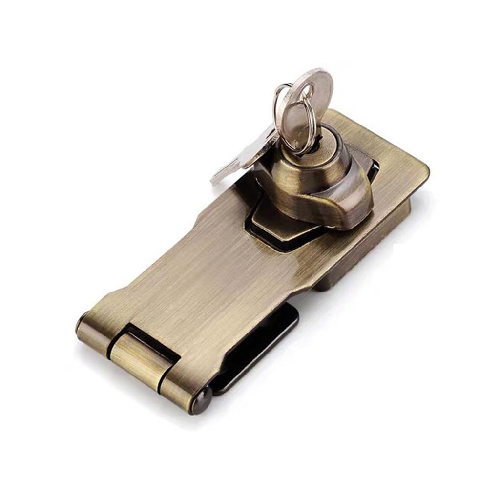 90 Degrees Rotation Knob Keyed Locking Hasp Double Door Cabinet Lock Twists Knob Keyed Locking Hasp Easy to Install