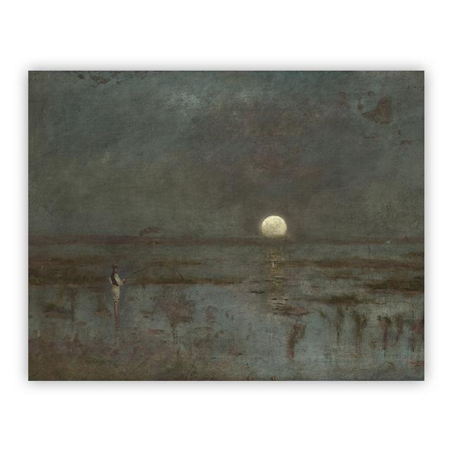 Vollmond Gruselig Gothic Wandkunst Leinwanddruck Halloween Heimdekoration Vintage Spukhaus Gemälde Stimmungsvolle Wandbilder