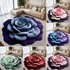 Peony Floor Mat 3D Visual Effect Floral Rug Absorbent Bathroom Mat