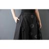 DIMANAF 2026 Plus Size Women New Long Pants Black Floral Loose Trousers Big Size Casual Spring Summer Bottoms Skirts