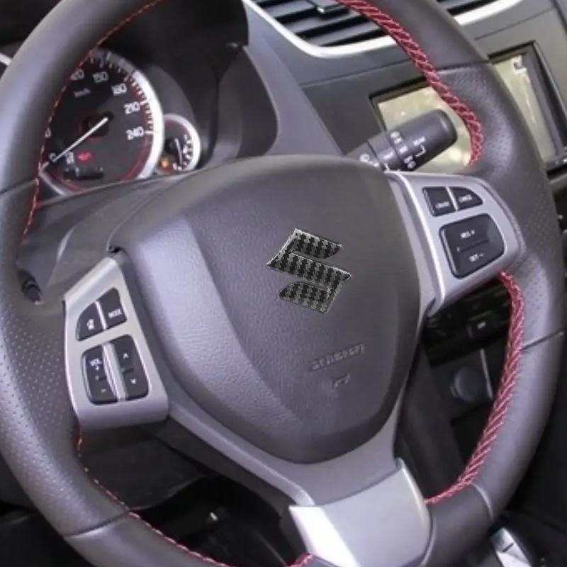 ABS 45mm 49mm 50mm Car Steering Wheel Logo Badge Sticker Decal Interior Accessory For Suzuki Swift SX4 Grand Vitara Baleno Jimny
