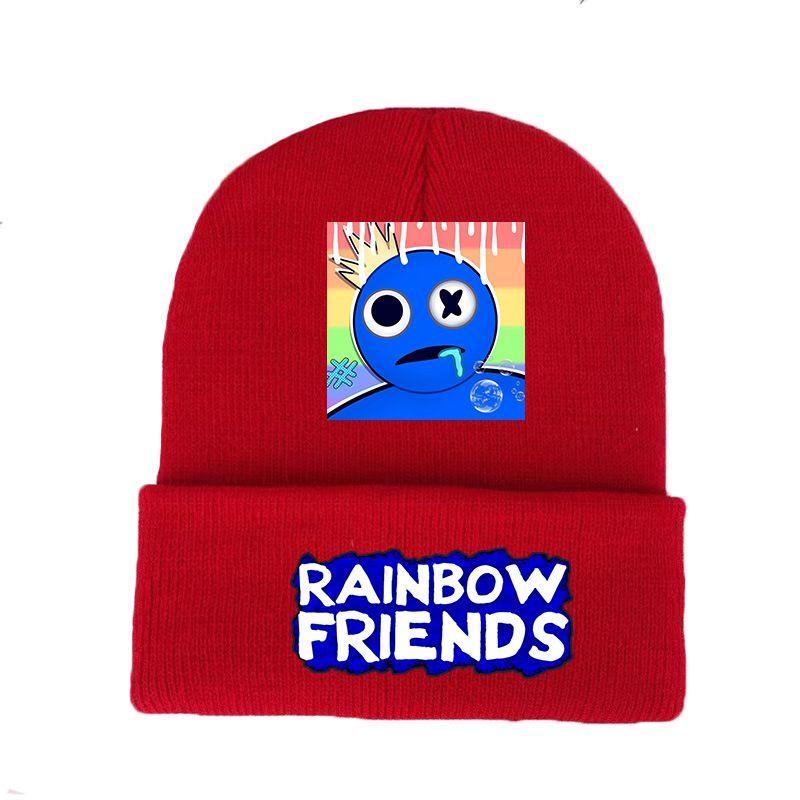 Rainbow Friends Roblox Black Knitted Cap Printed Hat Warm Men Women Gift Xmas