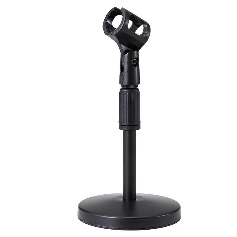 ELECOM HS-DSARMBK Microphone Stand / Desktop Type / Height and Angle Adjustable / Black