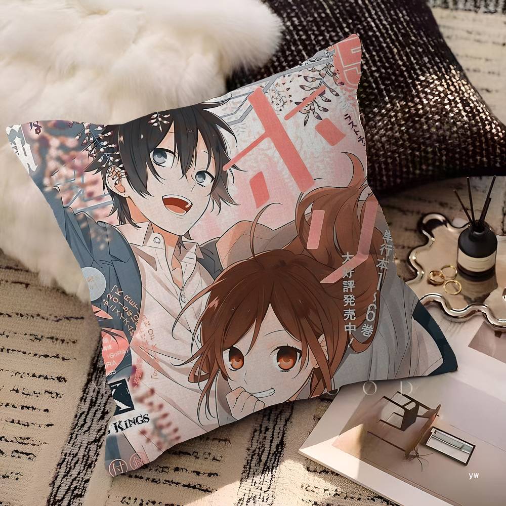 Horimiya Anime Pillow Cover Design Cushion Cover Decor Holiday Decorati