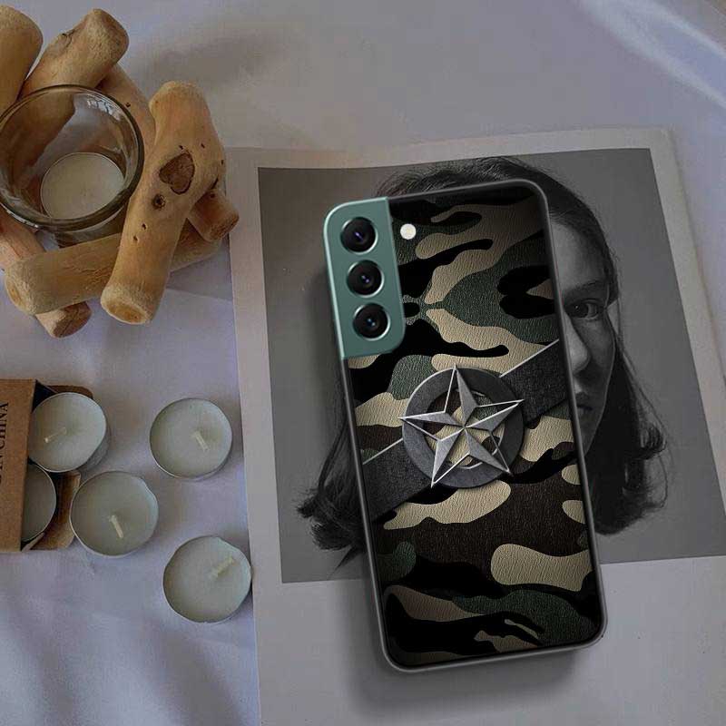 Kamuflażowy Kolor Etui Na Telefon Dla Samsung A16 A26 A36 A56 Galaxy A02S A12 A52S A13 A23 A33 A53 A54 A34 A24 A14 A22 A32 A42 A72 Cov