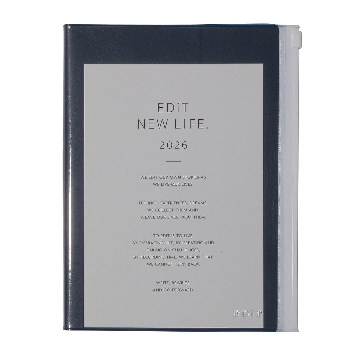 

2026 Weekly December Clear Navy EDiT Planner, Planner, 2025, Semi-A5, Pocket, Blue, 26WDR-ETH03-NV