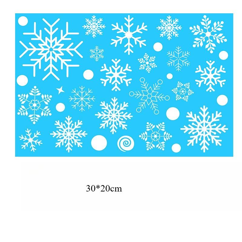 Noel Pencere Çıkartmaları Xmas Ağacı Ev Kar Tanesi Cam Çıkartması Mutlu Noeller Dekorasyon Ev Navidad Hediyeleri Noel