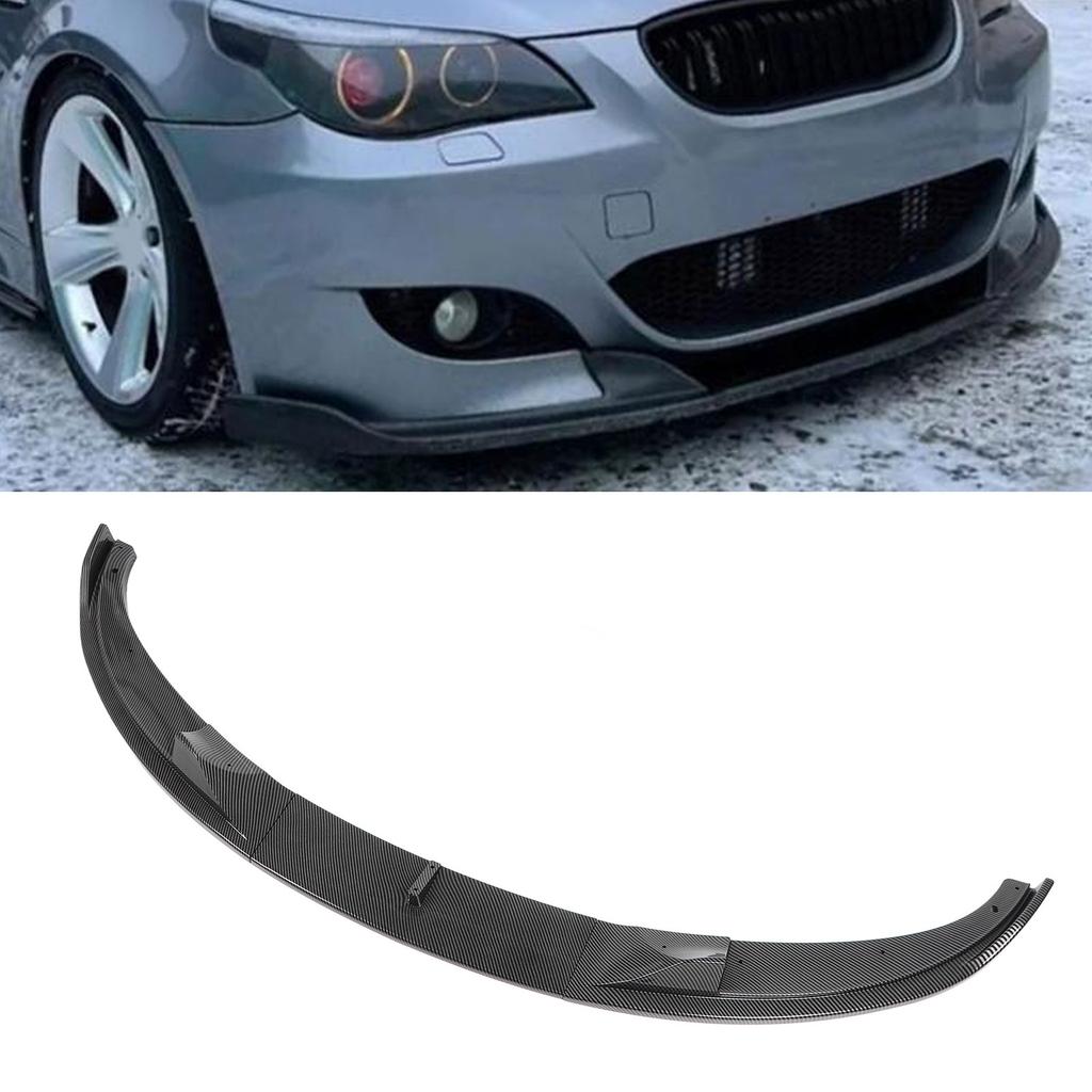 3PCS Front Bumper Lip Spoiler High Strength Sporty Bumper Lip Chin Splitter Diffuser for E60 E61 M5 2005‑2010