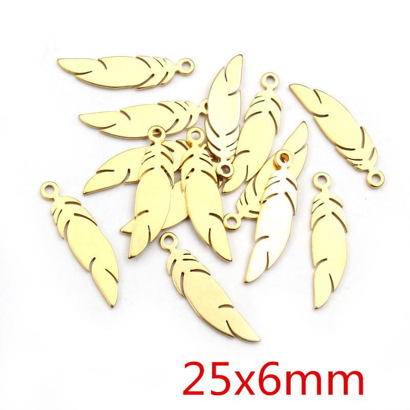 10pcs/lot  316 Stainless Steel Gold Plated Tree Moon Butterfly Small Charms Pendant For Necklace DIY Jewelry Making