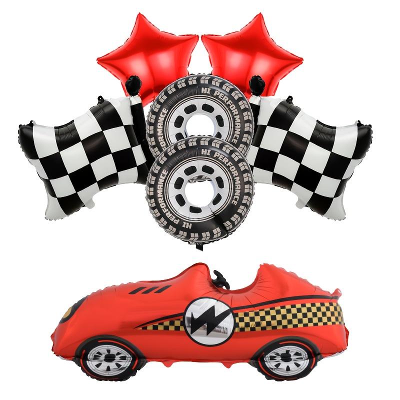 

7pcs Racing Car Balloon Motorcycle Tire Wheel Balloons Black White Checkered Race Car Theme Kids Birthday Party Decorations Gift other