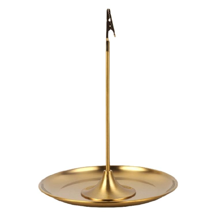 Multifunctional Incenses Stand Base Clip Buddhas Metal Incenses Stick Holders Clip with Ashes Catchers Tray Set