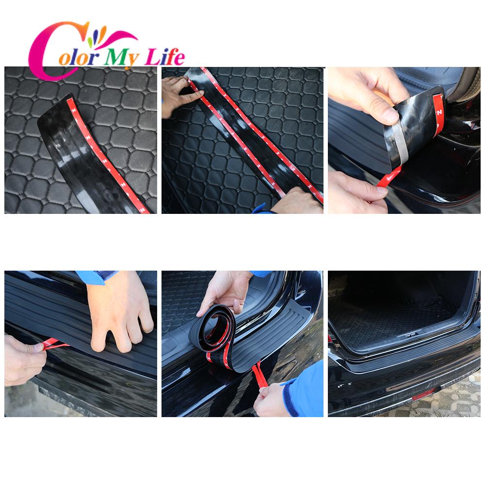 Carbon Fiber Car Rear Guard Bumper Protector Trim Cover Sticker for Chevrolet Cruze Trax Captiva Aveo Malibu