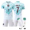 Teens Kids Adults Football Kits Sport Training Jersey Set with Socks 2026 FIFA World Cup Portugal Away #7 RONALDO