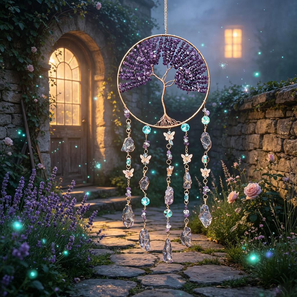 Kristall-Achat-Platte Autoanhänger Sonnenfänger Windspiel Hängendes Ornament für Heimdekoration für Hochzeit oder Valentinstag