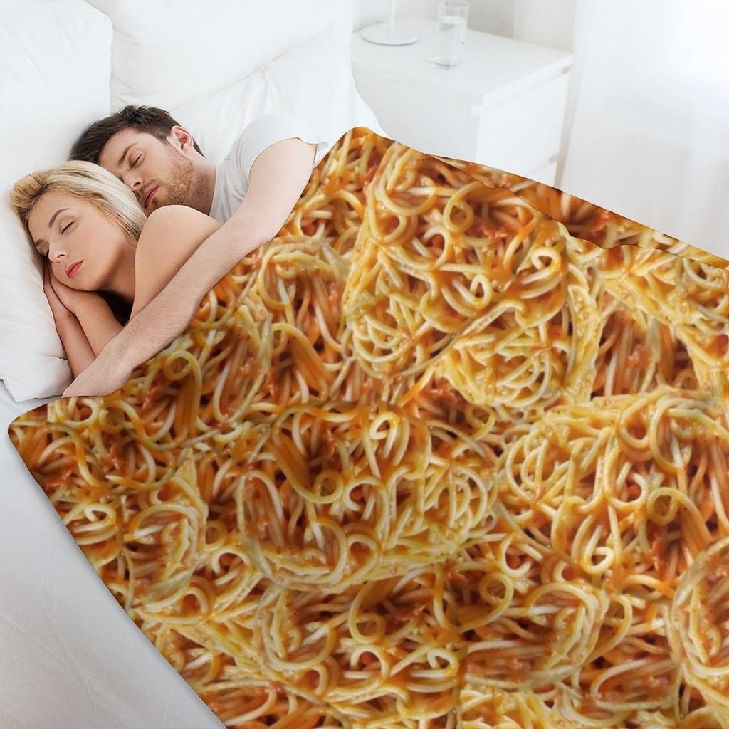 Spaghetti Spaghet Pasta Red Sauce Gravy Italian Italia Nona Throw Blanket Sofa wednesday Sofas christmas gifts Blankets