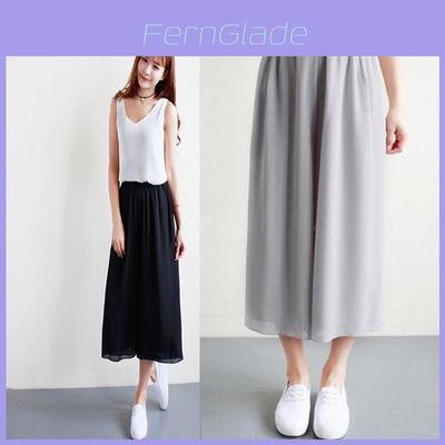 Premium Quality Fashion Elastic Waist Loose Slacks For Effortless Everyday Style
