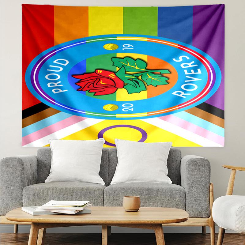 Rovers Crest Football Club Printed Printed Tapestry, for Bedroom,Livingroom, Dormitory, Large Wall Decor, Fabric Decor Fan Birthday Gifts
