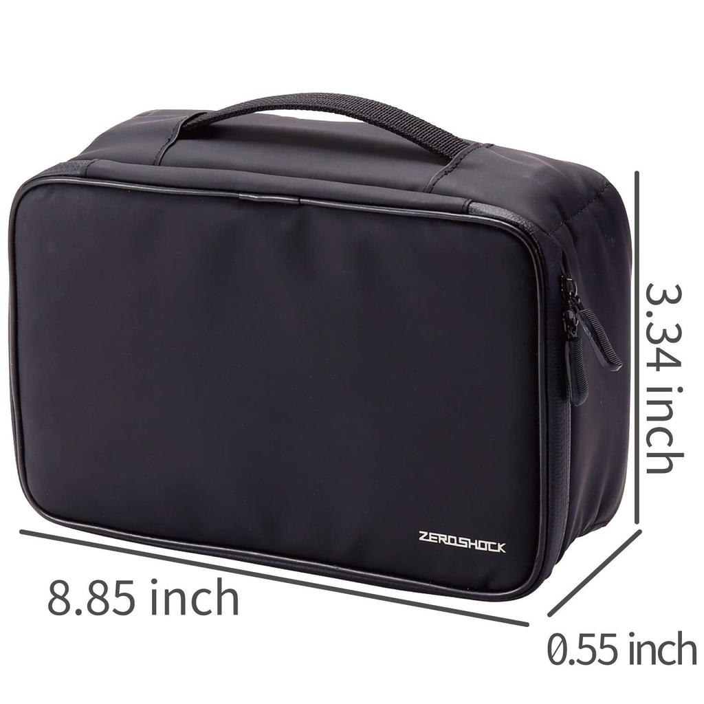 ELECOM Gadget Large Shock Gadget Black Pouch, Capacity, Absorbing, Bag-in-Bag, Case, BMA-GP07BK