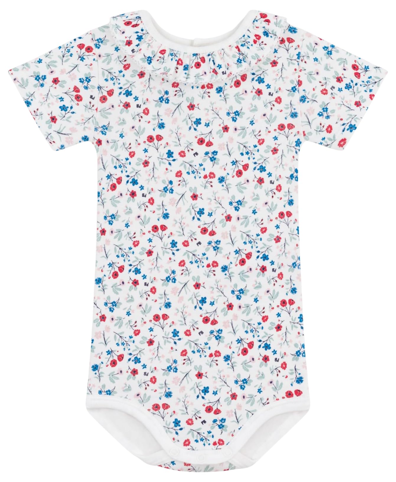 

Боди с воротником A0CW6 24 месяца 86см [Petit Bateau] короткий рукав Экрю/разноцветный