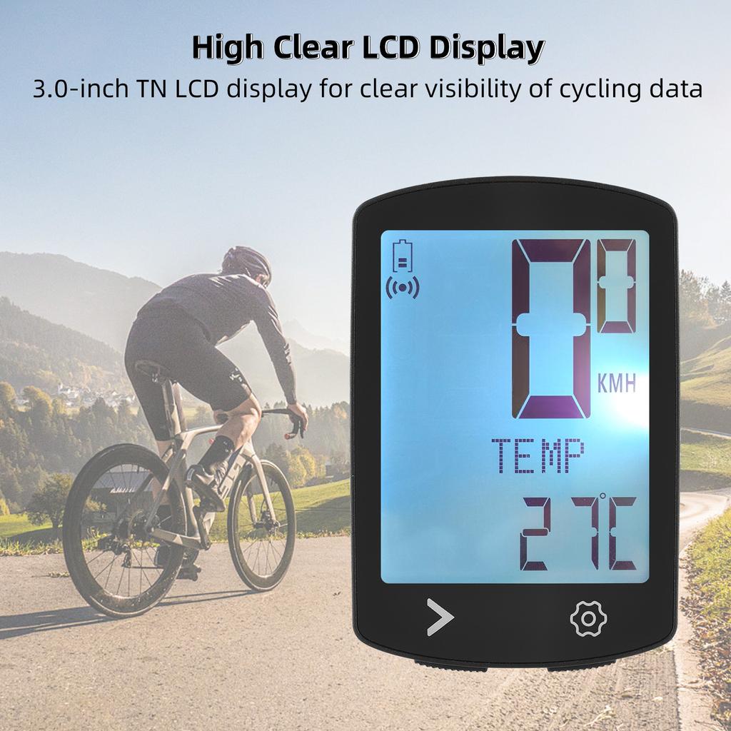 Wireless Computer with Cadence USB Rechargeable Multi-Function High Clear Display IPX6 Odometer and Speedometer
