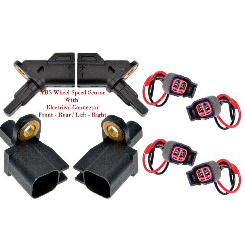 4 датчика скорости вращения колеса ABS с разъемом Передний Задний Подходит: Форд Ягуар Линкольн Вольво