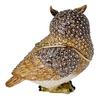 FJ FENGZHIJIE Owl Jewelry Box, Crystal-Decorated Enamel Trinket Box with Gold-Plated Frame, Decorative Animal Storage Case for Rings and Earrings