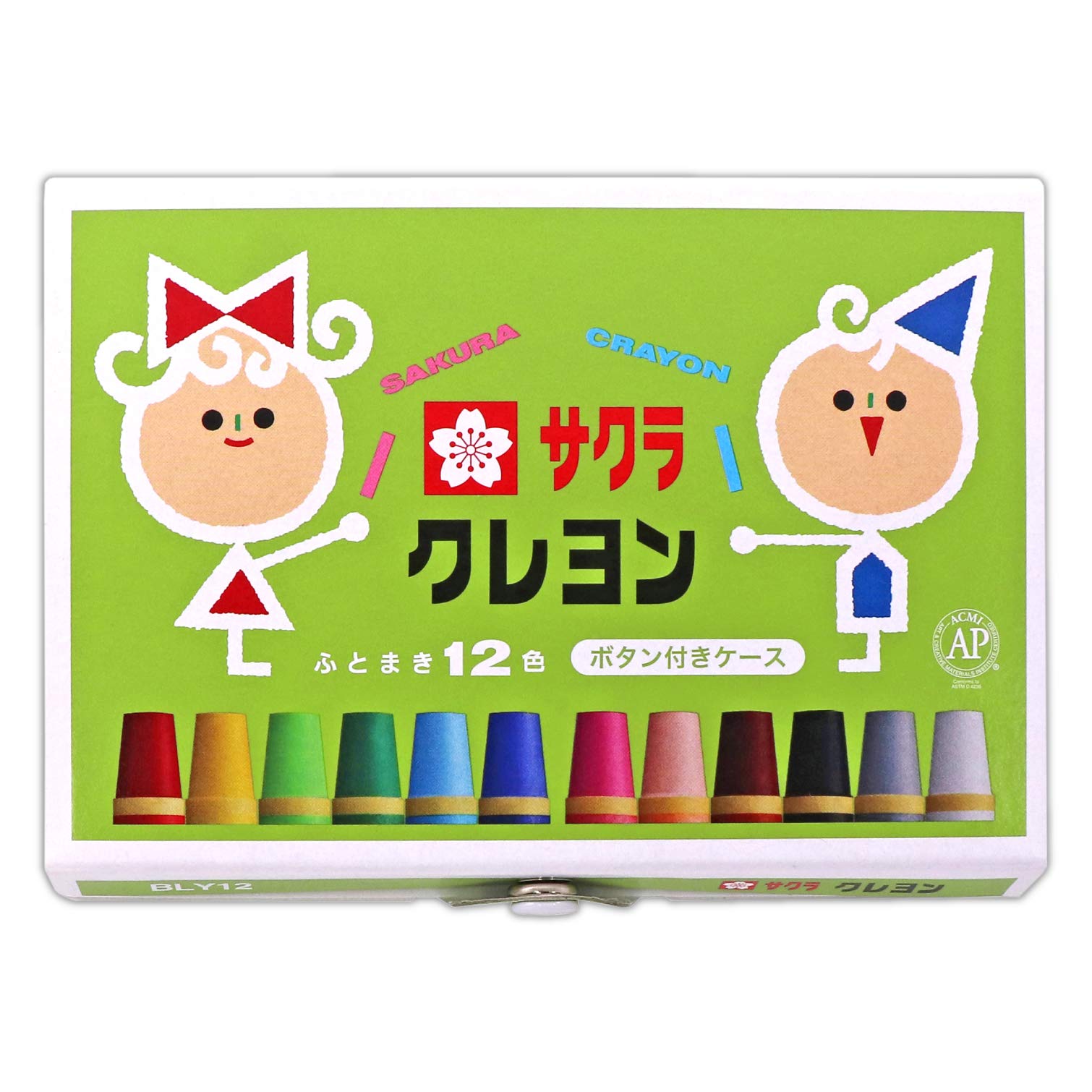 

Sakura Craypas Crayon 12 цветов футляр с кнопкой BLY12