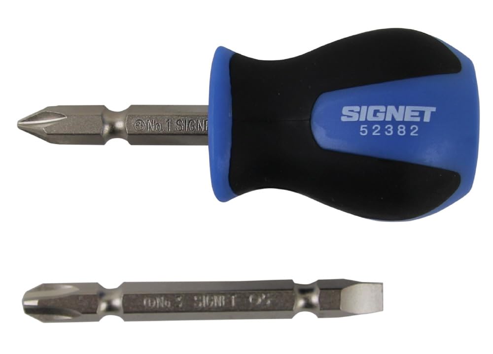 

SIGNET Stubby Soft Grip Driver 52382 Set, Interchangeable,