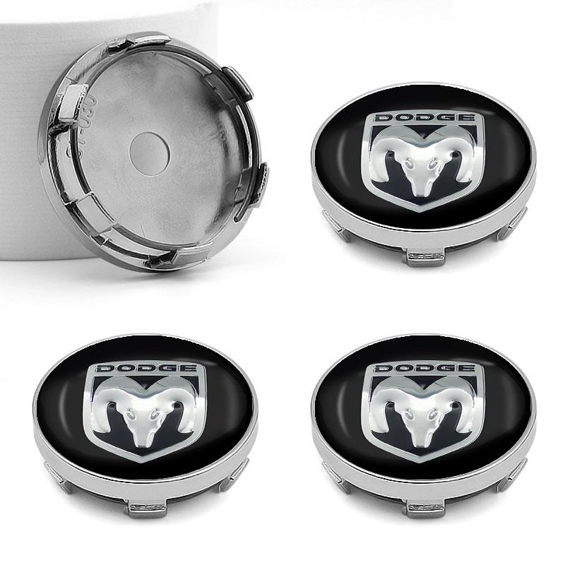 

4 шт. 60 мм Колпачки ступицы колеса автомобиля Колпачок центра ступицы Диск Ступица Пылезащитная крышка Эмблема для Dodge Caliber Ram 1500 NITRO SRT Caravan Charger Grand Caravan Journey 60mm black Cover